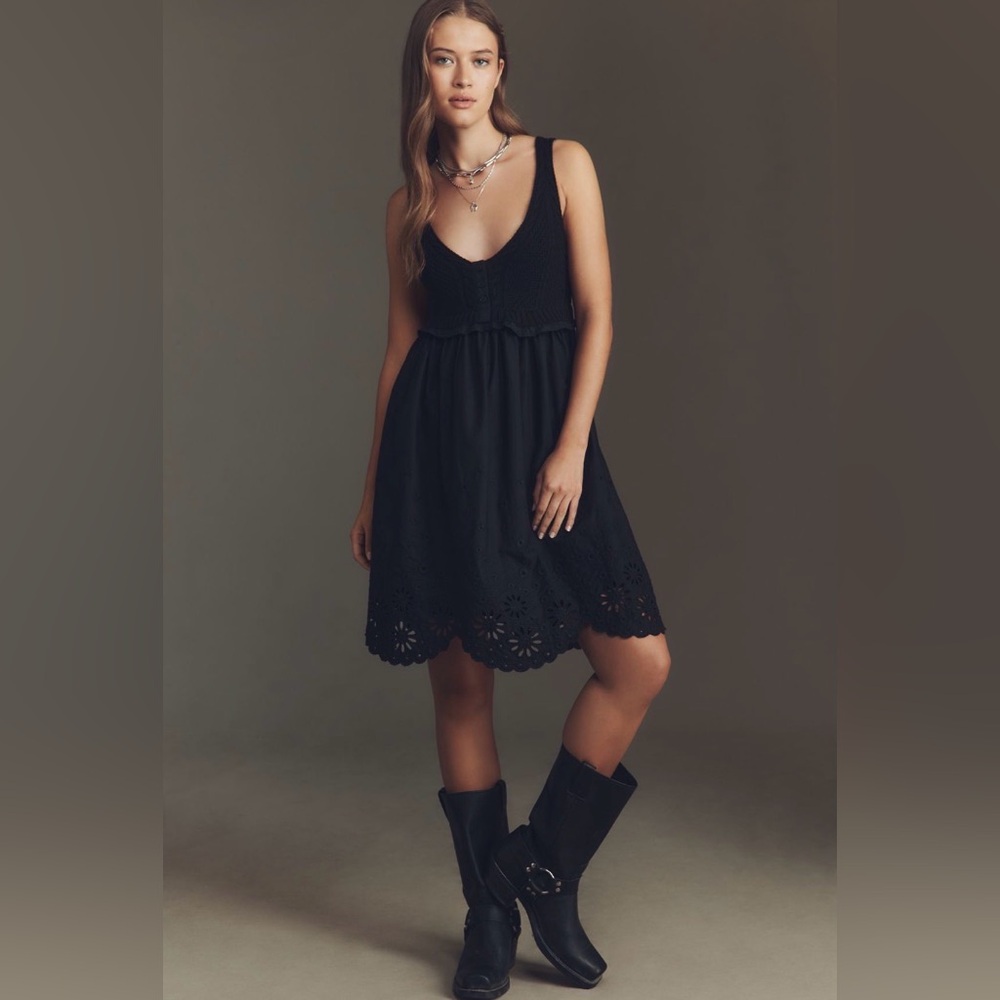 ✨ Anthropologie Sleeveless Sweater Mini Dress Sz XL